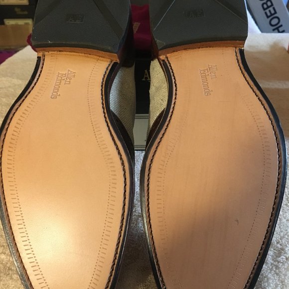 ALLEN EDMONDS STRAWFUT BALMORALS.  LEATHER AND LINEN.  NEW IN BOX main image 11
